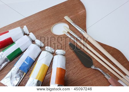 Conjunto de pinturas de aceite