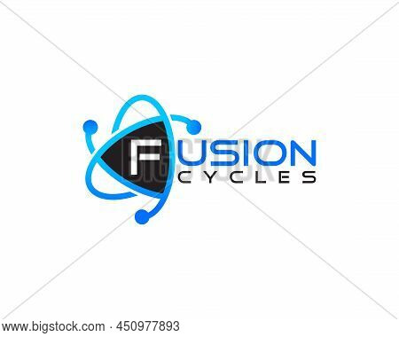 Letter F Cycles Logo Concept Vector  Illustration