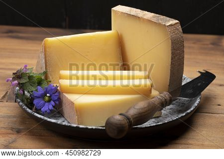 French Cheese Collection, Comte Cheese Made From Unpasteurized Cow's Milk In Franche-comte, France