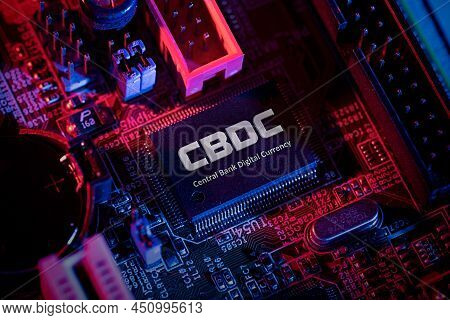 Cbdc - Central Bank Digital Currency Technology. New Generation Of Money Concept