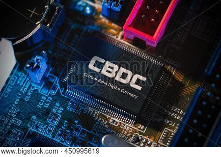 Cbdc - Central Bank Digital Currency Technology. New Generation Of Money Concept