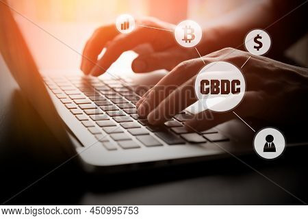 Cbdc - Central Bank Digital Currency Technology. New Generation Of Money Concept