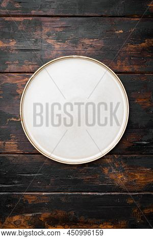 Rustic Plate Set With Copy Space For Text Or Food With Copy Space For Text Or Food, Top View Flat La