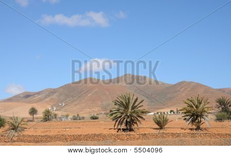 Landskap nära Tuineje, Fuerteventura, Spanien
