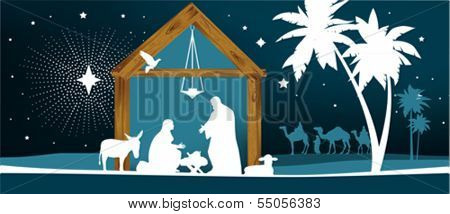 Star of Bethlehem. All elements and textures are individual objects. Vector illustration scale to any size.