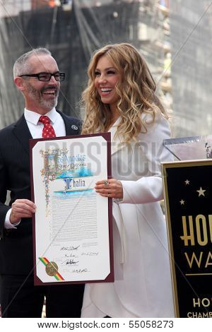 LOS ANGELES - DEC 5:  Thalia at the Thalia Hollywood Walk of Fame Star Ceremony at W Hollywood Hotel on December 5, 2013 in Los Angeles, CA