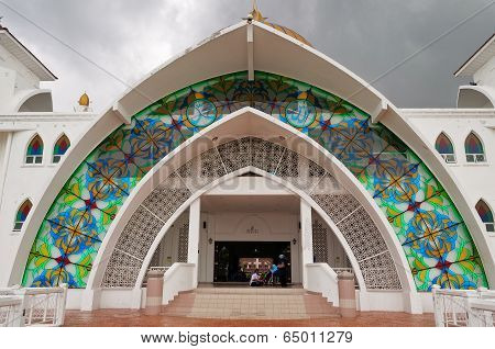Entrance To Malacca Straits Mosque