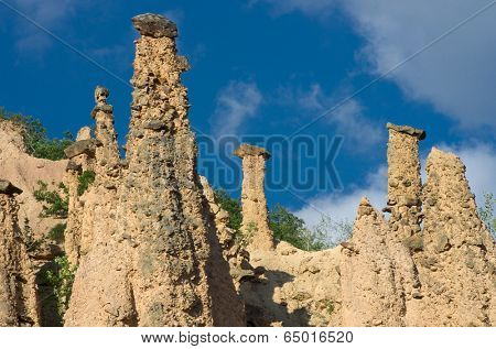 Devil's Town rock formation in Serbia