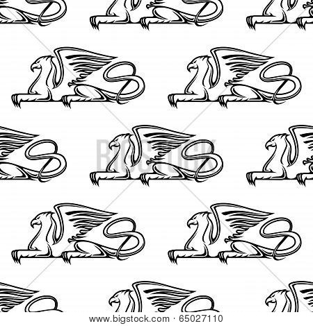 Gryphon seamless pattern