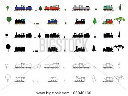 Toy train cartoon baby equipment
