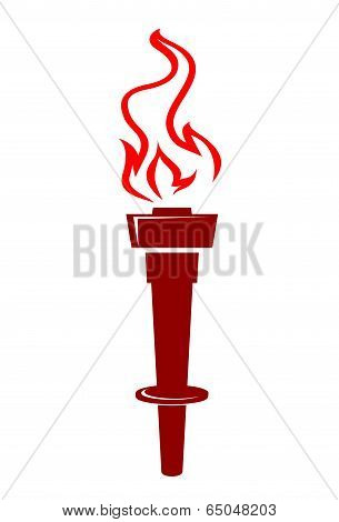 Flaming torch icon