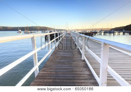 Boardwalk Jetty At Balmoral Beach Early Morning