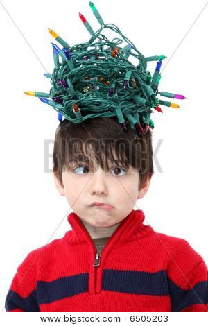 Lumières de Noël emmêlés