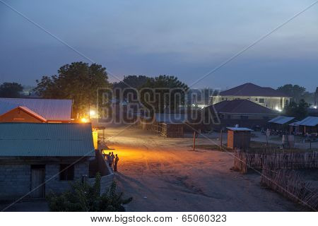 Juba, capital of South Sudan at night