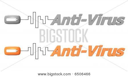 Anti-virus di Word collegato a un Mouse - arancione e grigio