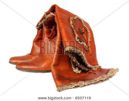 Botas de cuero femenino