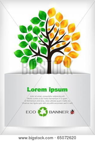 Abstract Tree With Banner