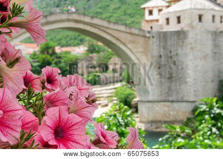 Mostar Bridge in Spring - Mostar, Bosnia and Herzegovina