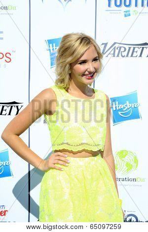 LOS ANGELES - JUL 27:  Audrey Whitby at the Variety's Power of Youth  at Universal Studios Backlot on July 27, 2013 in Los Angeles, CA