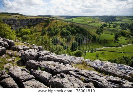 Beautiful landscape in Yorkshire Dales National Park in England