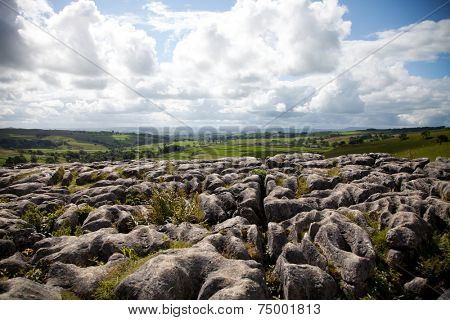 Beautiful landscape in Yorkshire Dales National Park in England