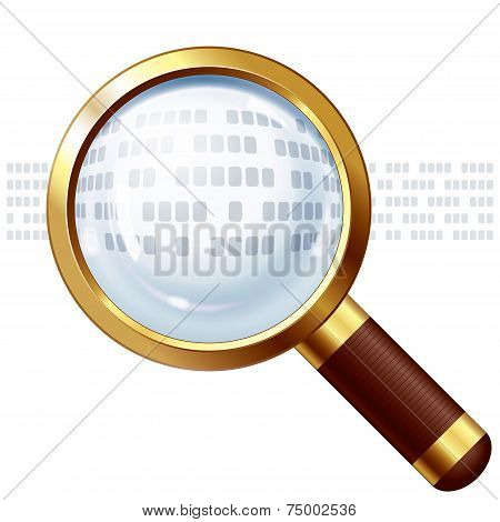 Magnifying glass with replaceable text