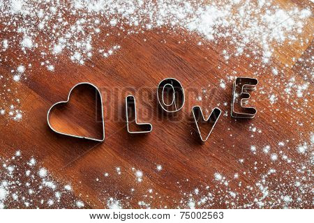 Baking love cookies for ValentineÃ?ÃÂ´s Day