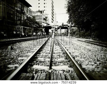 Bicycle and railway plus effects