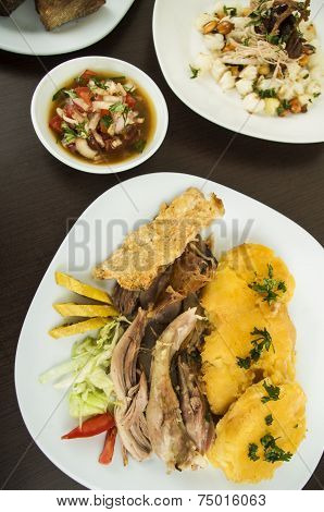 hornado roasted pork ecuadorian traditional food