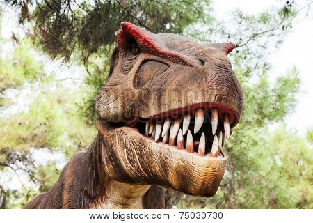 Tyrannosaurus - prehistoric era dinosaur showing his toothy mouth