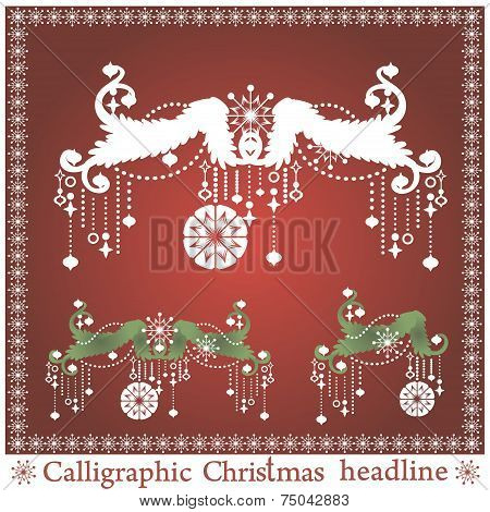 Vector set of Christmas headlines