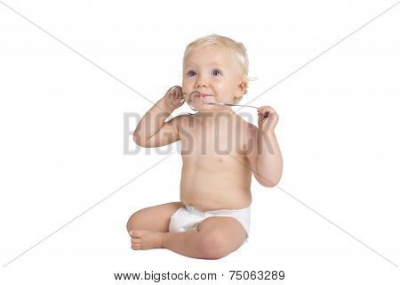 Young boy with glasses