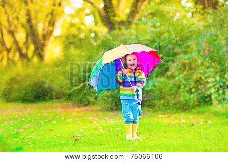 Little Girl With Umbrella