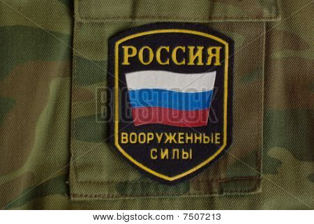 Russische leger uniform met chevron