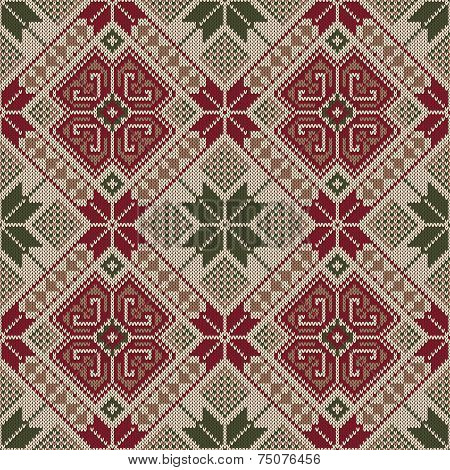 Vector Illustration Of Folk Seamless Pattern Ornament. Ethnic Ornament