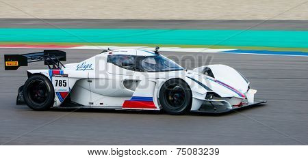 ASSEN, NETHERLANDS - OCTOBER 17, 2014: Qualification run of SuperGT, GT and GT2 Supercar challenge class