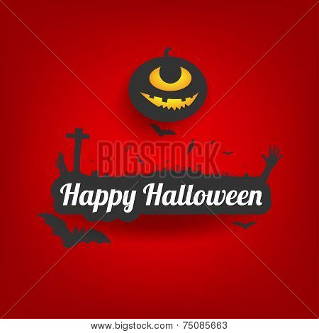 Happy Halloween Message Design Background
