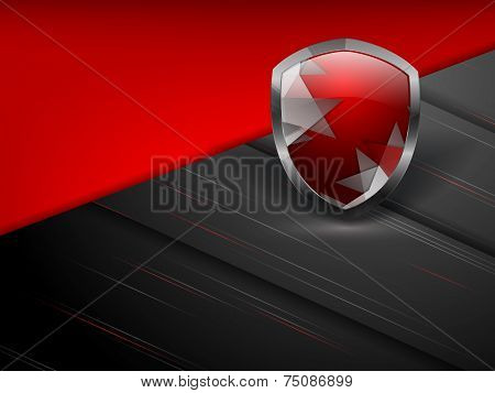 abstract vector template with shield