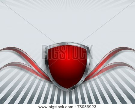 abstract vector template with shield
