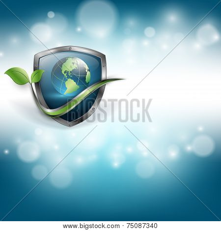 abstract vector template with shield