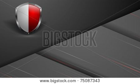 abstract vector template with shield