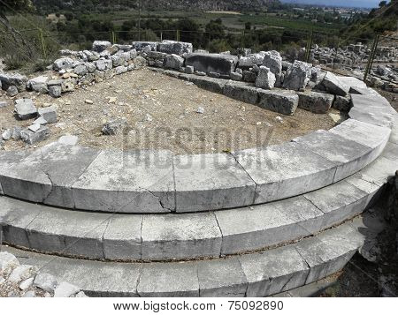 Round platform in ancient Caunos.