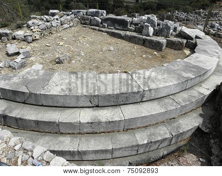 Round platform in ancient Caunos.