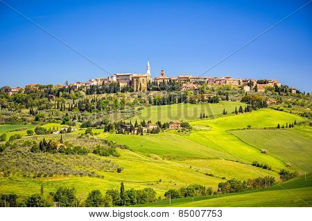 View of Pienza in Tuscany, Italy
