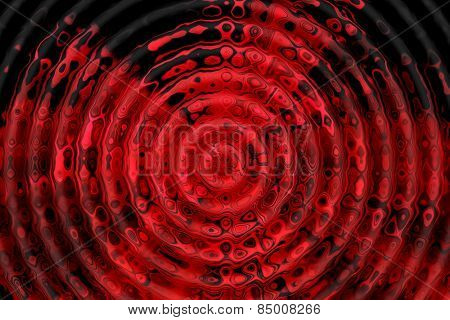 Red and black ripple pattern. Abstract background.