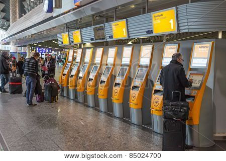Self Check in Machines at the airport