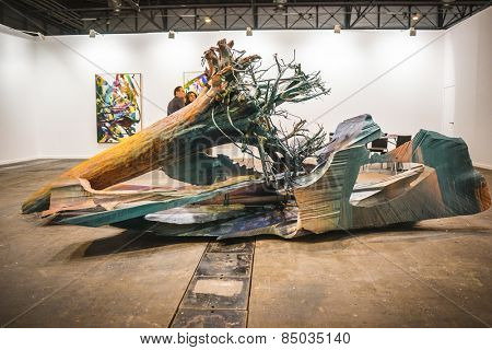 MADRID, SPAIN - 25 FEBRUARY 2015. ARCO, the International Contemporary Art Fair in Madrid, Spain
