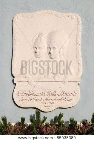 ST. GILGEN, AUSTRIA - DECEMBER 14, 2014: Mozarthouse - the place where W. A. Mozart's mother, Anna Maria Pertl, was born and his sister, Maria Anna, lived for 17 years in St. Gilgen, Austria