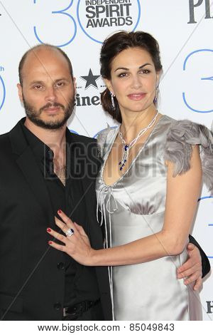 SANTA MONICA - FEB 21: Francois La Haye, Helena Noguerra at the 2015 Film Independent Spirit Awards on February 21, 2015 in Santa Monica, California