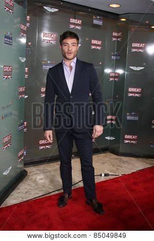 LOS ANGELES - FEB 20:  Ed Westwick at the GREAT British Film Reception Honoring The British Nominees Of The 87th Annual Academy Awards at a London Hotel on February 20, 2015 in West Hollywood, CA